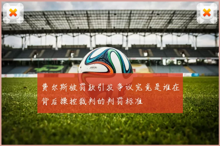 费尔斯被罚款引发争议究竟是谁在背后操控裁判的判罚标准